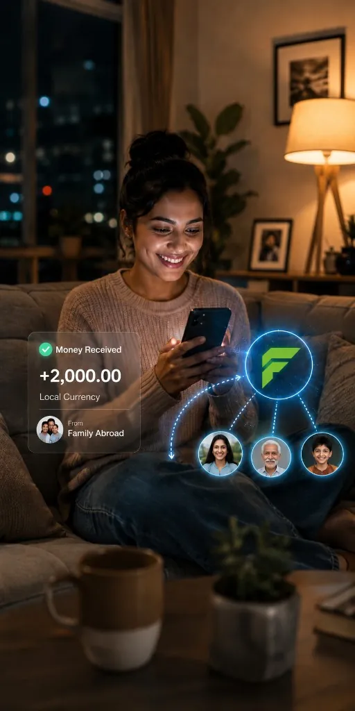 Receiving money from family abroad
