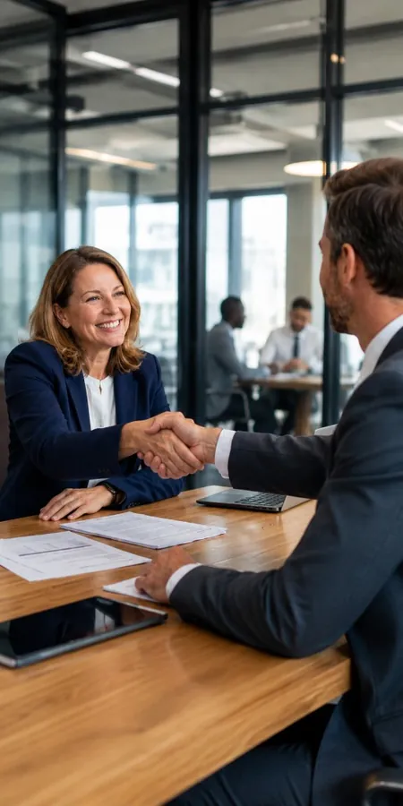 Business partners closing a deal