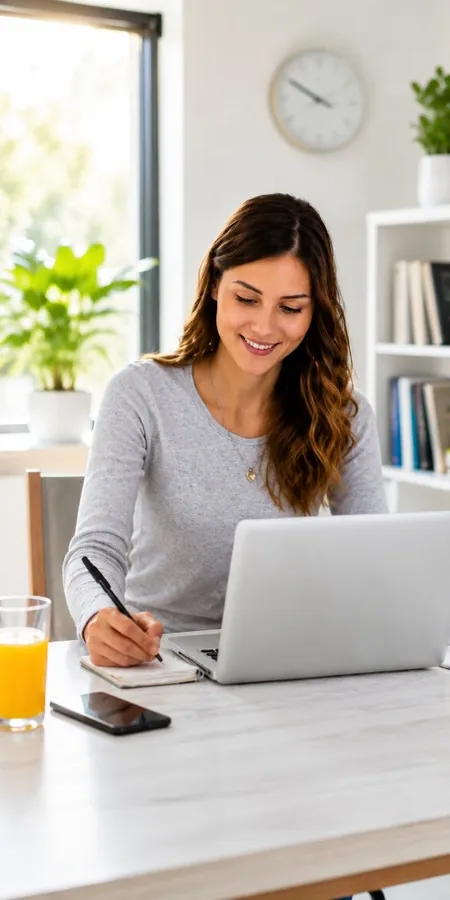 Remote freelancer working from home
